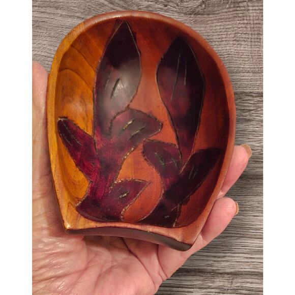 Vintage Inlaid Wood Lazy Susan Chips Dip Hors D'oeuvres Lazy Susan Serving... - Picture 4 of 10